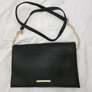 Steve Madden Black Crossbody Bag with Gold Chain
